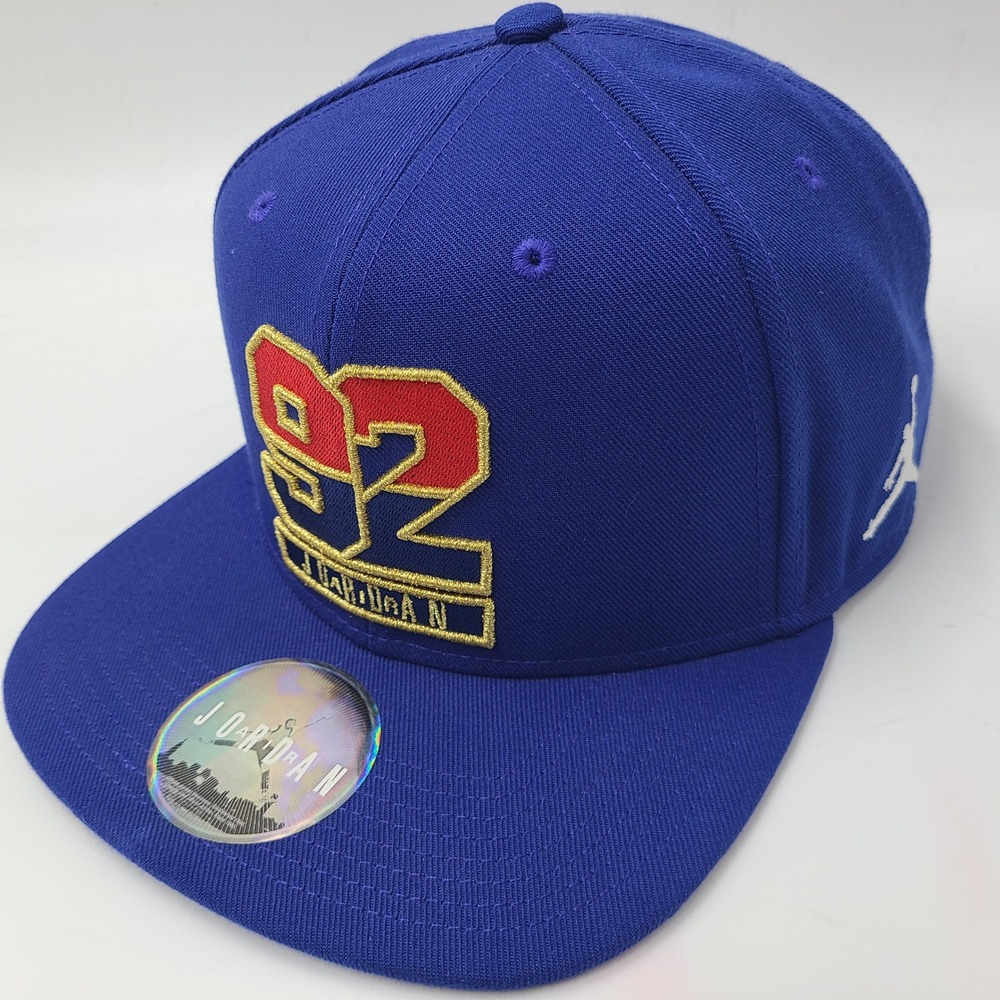 1992 Olympics Hat Snapback Jordan Brand Blue Air Jumpman Logo Dream Team USA Men